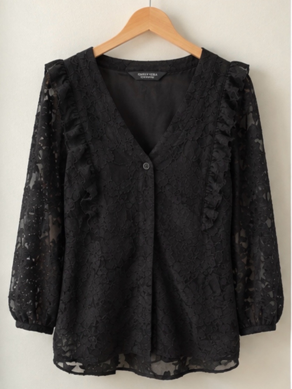 Simply Vera Vera Wang Long Sleeve Lace Shirt